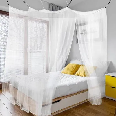 Immagine prodotto di Tenda da letto singola 200 x 100 x 200 cm - Zanzariera - Facile da fissare in viaggio - Protezione contro le zanzare