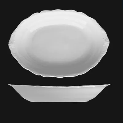 Produktbild von Brotkorb 36 cm, weißes Porzellan, Verona, G. Benedikt