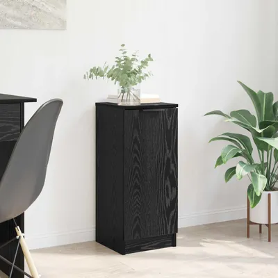 Image de vidaXL Sideboard noir imitation chêne 30 x 30 x 70 cm Bois composite