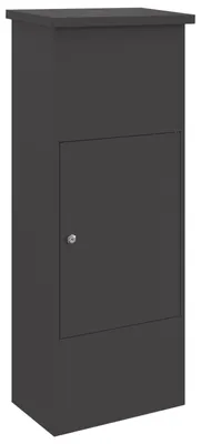 Produktbild von vidaXL Paketdrop-Box mit Speicher Schwarz 44,5 x 29 x 110,5 cm Stahl