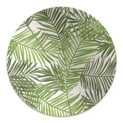 Produktbild von Rundmatte - Stuhlunterlage Bürostuhlunterlage - Rund Ø 100 cm - Bodenmatte - Fußmatte - Palmblatt