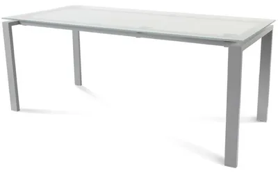 Produktbild von Schreibtisch Total BxTxH 180x80x73cm Gestell grau Platte Glas satiniert.