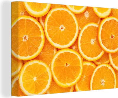 Produktbild von OneMillionCanvasses® - Leinwandbilder - 150x100 cm, Orange - Obst - Orange, Wandbilder Kunstdruck Wanddekoration