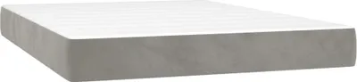Immagine prodotto di vidaXL Materasso a molle insacchettate grigio chiaro 140x190x20 cm in velluto