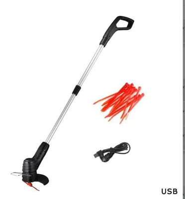 Imagen del producto de Cortacésped eléctrico AIORBER, con batería recargable por USB, mango telescópico, inalámbrico, ligero, fácil de limpiar, ideal para jardín y terraza, color