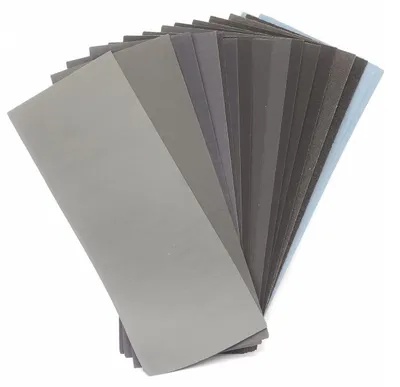 Produktbild von Schleifpapier Schleifpapierset nass und trocken - 17 Stück - Körnung 120 bis 10000 - 23 x 9 cm