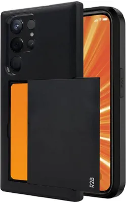 Productafbeelding van Samsung S22 Ultra Hoesje met Kaarthouder - TPU Silicone Bescherming