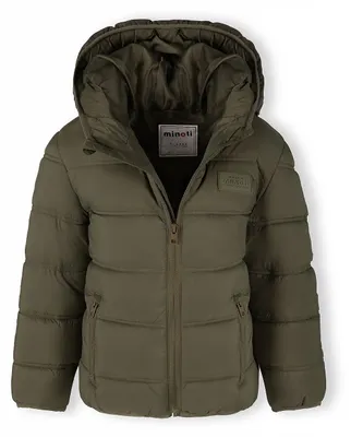 Minoti Steppjacke Olive für Jungen, Detailansicht