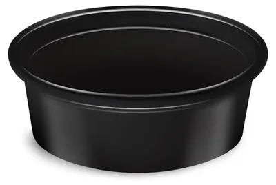 Zdjęcie produktu dla 2500 sztuk, pojemniczki do serwowania, czarne, wykonane z polipropylenu (PP), pojemność 50 ml, średnica 70 mm