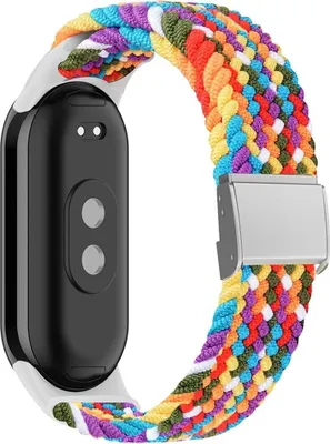 Zdjęcie produktu dla Wymienny pasek do Xiaomi Mi Band 8 Nylon, Kolor: Tęczowy