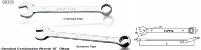 Produktbild von Toptul Ring Maulschlüssel 13 mm Satinsatin-Chrom