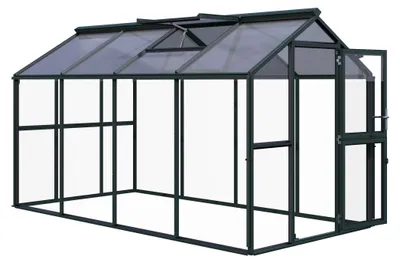 Produktbild von KGT Gewächshaus "Galant IV" tannengrün 8,8 m² 4 mm ESG, 10 mm HKP