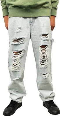 Produktbild von Karl Kani Herren Jeans Retro Baggy Workwear Heavy Distressed denim bleached blue S
