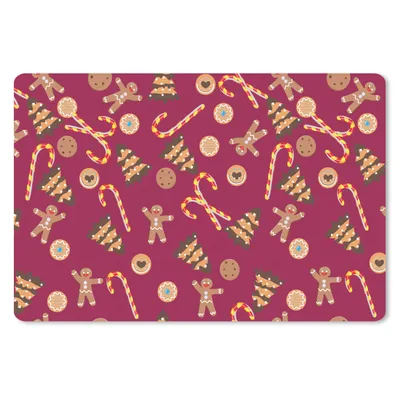 Produktbild von MuchoWow® Schreibtischunterlage Weihnachten - Lebkuchen - Schnittmuster 60x40 cm - XXL Mauspad - Großes Mauspad