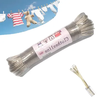 Waslijn extra sterk, 30 m, stalen kern, PVC-Ummantelung, 120 kg Belastbarkeit