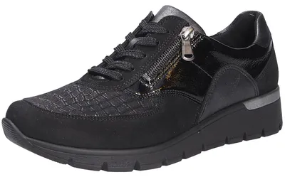 Produktbild von Waldläufer K-Ramona Sneaker, Nubukleder / Stretch / Lack, schwarz, Weite K 626K02-413-001 42