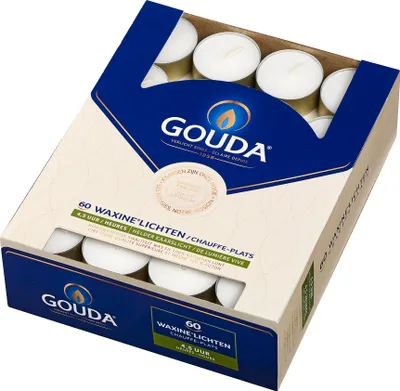 Immagine prodotto di Gouda Tealights Bianco - 60 pezzi