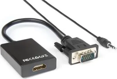 Image de Hamlet XVAVGA-HDMA câble vidéo et adaptateur VGA (D-Sub) HDMI Type A (Standard) Noir