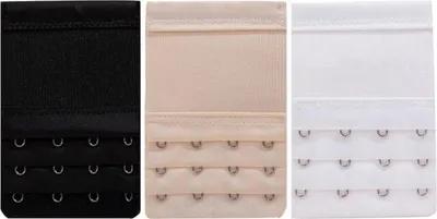 Image de CHPN – Extenseur pour soutien-gorge – Lot de 3 – Extenseur de soutien-gorge – 4 pièces angulées – Extenseur élastique – Pour élargir le soutien-gorge – Pour augmenter la largeur du soutien-gorge – 3 couleurs