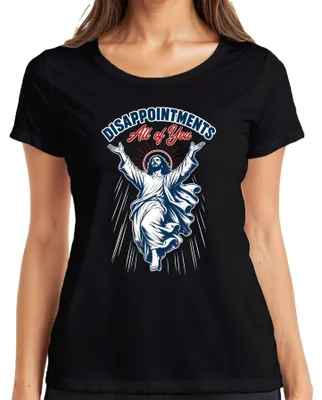 Productafbeelding van "Disappointments All of You Jesus Lustig" - T-shirt voor dames, zwart, maat M