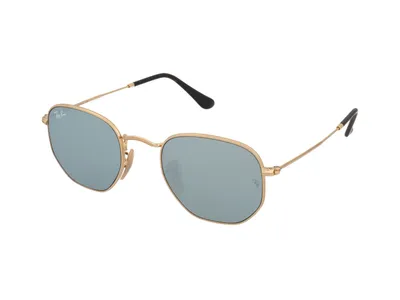 Produktbild von Ray-Ban Hexagonal Flat Lenses, Erwachsener, Uni, Hexagonal, Vollrand, Gold, Schwarz, Gold