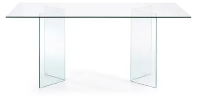 Produktbild von Burano Esstisch aus gehärtetem Glas mit Doppelfuß 180 x 90 cm für 8 Personen