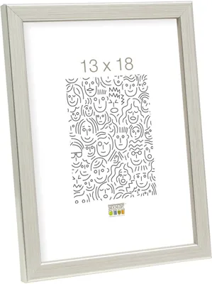 Immagine prodotto di Cornice in legno Deknudt, modello S41J, per foto 15x20 cm, color argento