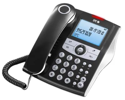 Produktbild von Spc Telefon Schnurtelefon Elegance ID Schwarz Komfort Telefongerät Festnetztelefon Ergonomisch