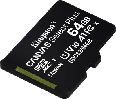 Zdjęcie produktu dla Kingston Technology Canvas Select Plus, 64 GB, MicroSDXC, Klasa 10, UHS-I, 100 MB/s, Class 1 (U1)