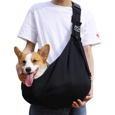 Image de INF Sac de transport à carreaux ajustable pour petits chiens et chats Le noir