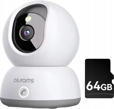 Produktbild von Innenkamera Blurams Wi-Fi 2K+64G MicroSD, Nachtsicht, 360° Drehung