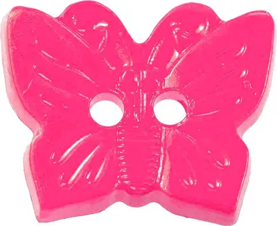 Produktbild von 10 Kinderknöpfe Schmetterling, 16 x 13 mm, pink