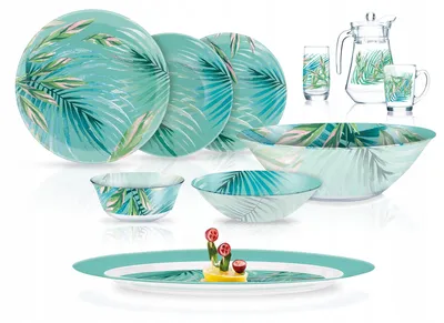 Produktbild von Tafelservice Luminarc Crazifolia 46-teilig aus Glas für 6 Personen