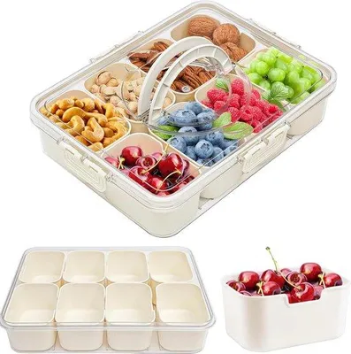 Produktbild von Snackboxen mit Deckel, 4er Set, Plastik, klein
