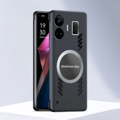 Produktbild von Realme GT Neo 5 Hülle, Frameless PC Matt Kühlabdeckung Loch Wärmeableitung Schutzhülle für Realme GT Neo 5 Schwarz