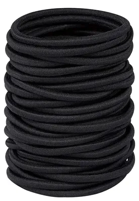 Produktbild von 50 Stück haargummi damen herren,Schwarz haargummis klein,Elastisch Haarbänder Pferdeschwanz,zopfgummi scrunchie.