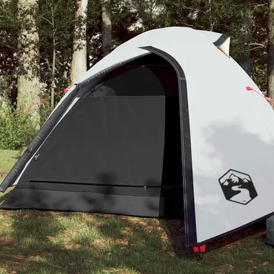 Immagine prodotto di vidaXL Tenda da campeggio a cupola 3 persone Bianco Scuro Impermeabile