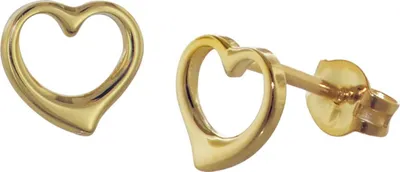 trendor 35815 Damen Ohrringe 333 Gold Ohrstecker Offenes Herz 1