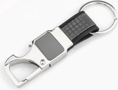 Produktbild von Metall-Schlüsselanhänger / mit Karabinerhaken und Flaschenöffner