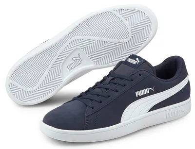 Produktbild von PUMA Smash V2, Männlich, Erwachsener, Modische Sneakers, Blau, Weiß, Einfarbig, Schnürverschluss