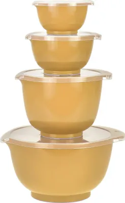 Image de Rosti saladier 4pcs. avec couvercle "Margrethe" New jaune (curry) 0,25+0,5+1,5+3,0L