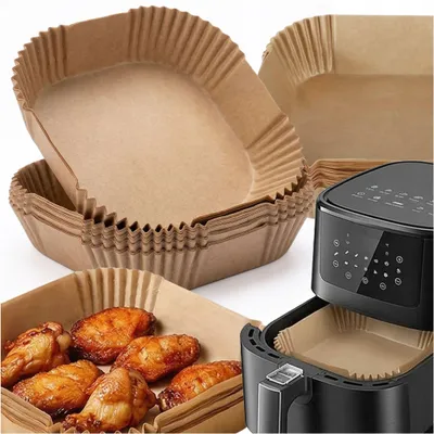 Zdjęcie produktu dla Papierowe Wkłady Do Air Fryer Frytkownicy Beztłuszczowej Forma Tacki 100Szt