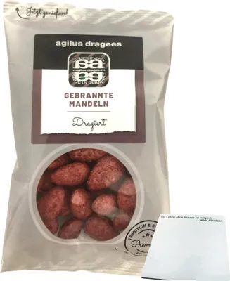 Produktbild von Agilus Gebrannte Mandeln (170g Packung) + usy Block