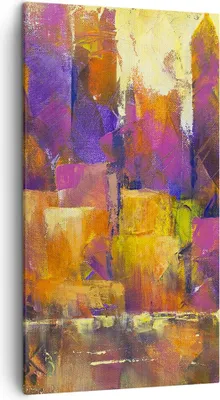 Produktbild von Bild auf Leinwand - Leinwandbild - Einteilig - Abstraktion Stadt Wolkenkratzer - 45x80cm - Wand Bild - Wanddeko - Wandbilder - Leinwanddruck - Bilder - Wanddekoration - Leinwand bilder - PA45x80-4294