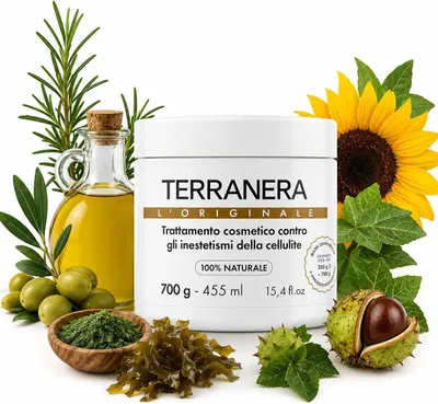 Immagine prodotto di Terranera Fango Anticellulite Drenante 700gr - Effetto Rapido, Tonifica e Leviga la Pelle, Combatte Inestetismi della Cellulite