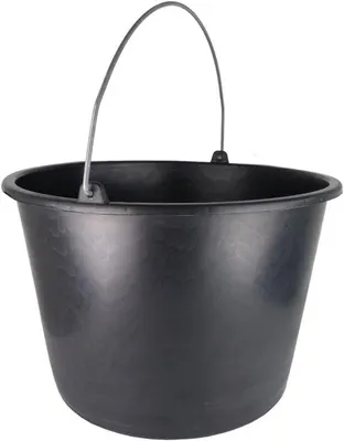 Produktbild von Famanu Bau- und Gartenemmer 12 Liter - Schwarz - Multifunktionale Kunststoffemmer