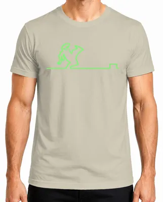 Productafbeelding van La Linea Balum, stripfiguurtjes, Osvaldo, cult, cartoon, heren T-shirt, naturel, maat M