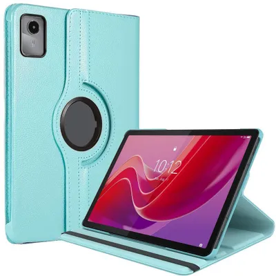 Image de Coque pour Lenovo Tab M11 2024, Protection Rotation 360° Antichoc Cuir Synthétique Bleu