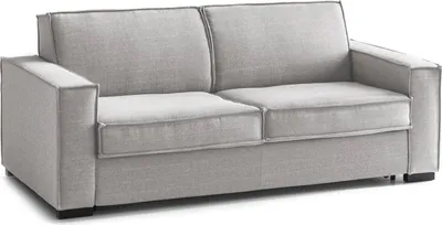 Produktbild von Schlafsofa Addolorata, 3-Sitzer-Sofa, 100%  Italy, Wohnzimmersofa mit drehbarer–ffnung, aus gepolstertem Stoff, mit schmalen Armlehnen, Cm 200x95h90, Grau