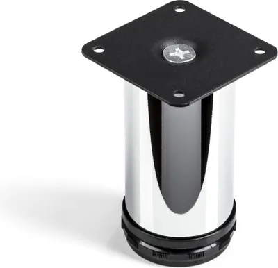 Produktbild von 4er-SET Möbelfüße JIM Bettfuß Chrom Ø 50 mm / Höhe: 100 mm hohe Belastbarkeit durch extra starke Rohrwandung SO-TECH